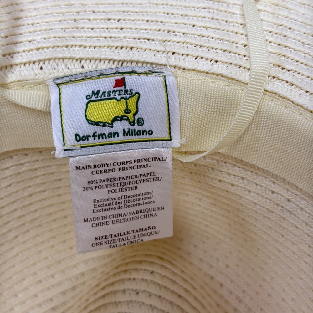 Masters Tournament Women Dorfman Milano Straw Sun Hat!!🔥🔥🔥 - Picture 14 of 16